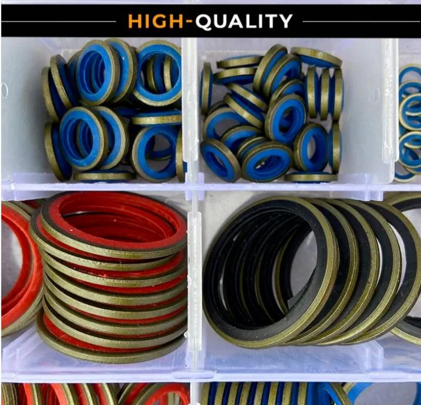 Комплект ущільнювальних прокладок для зливу масла 100 шт. 6 розмірів (213309) - фото 4 Комплект ущільнювальних прокладок для зливу масла 100 шт. 6 розмірів (213309) - фото 4