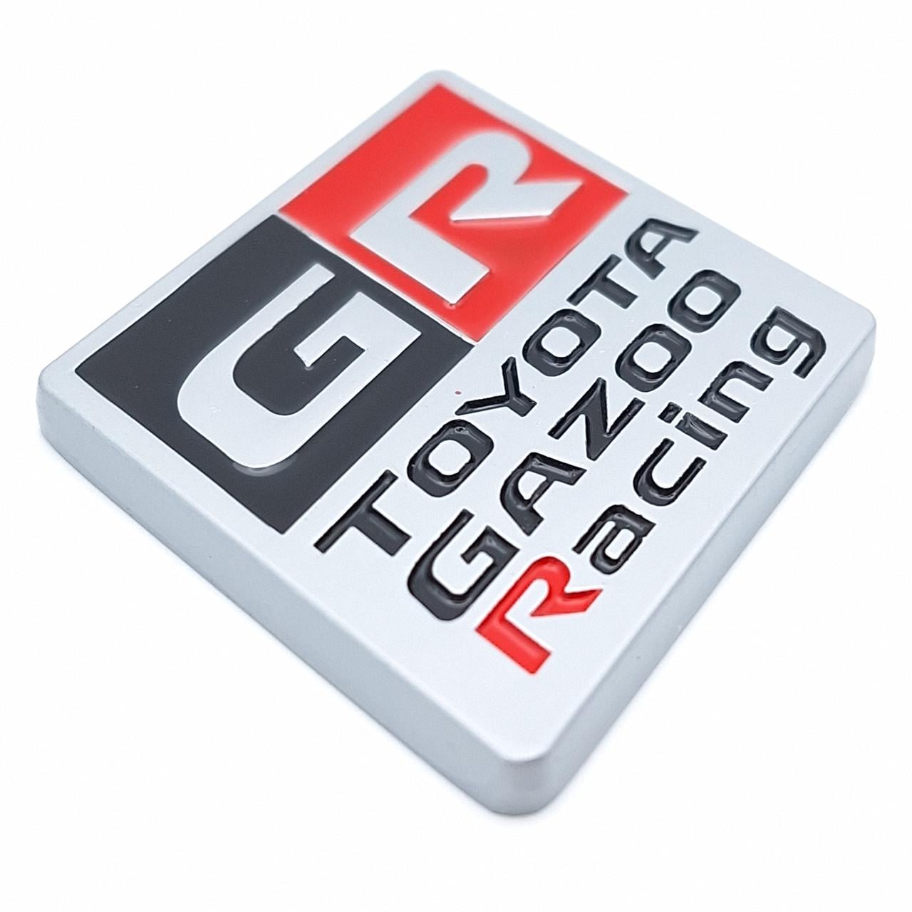 Эмблема плашка GR Toyota Gazoo Racing металл 6х4 см Хром матовый (2458456727)