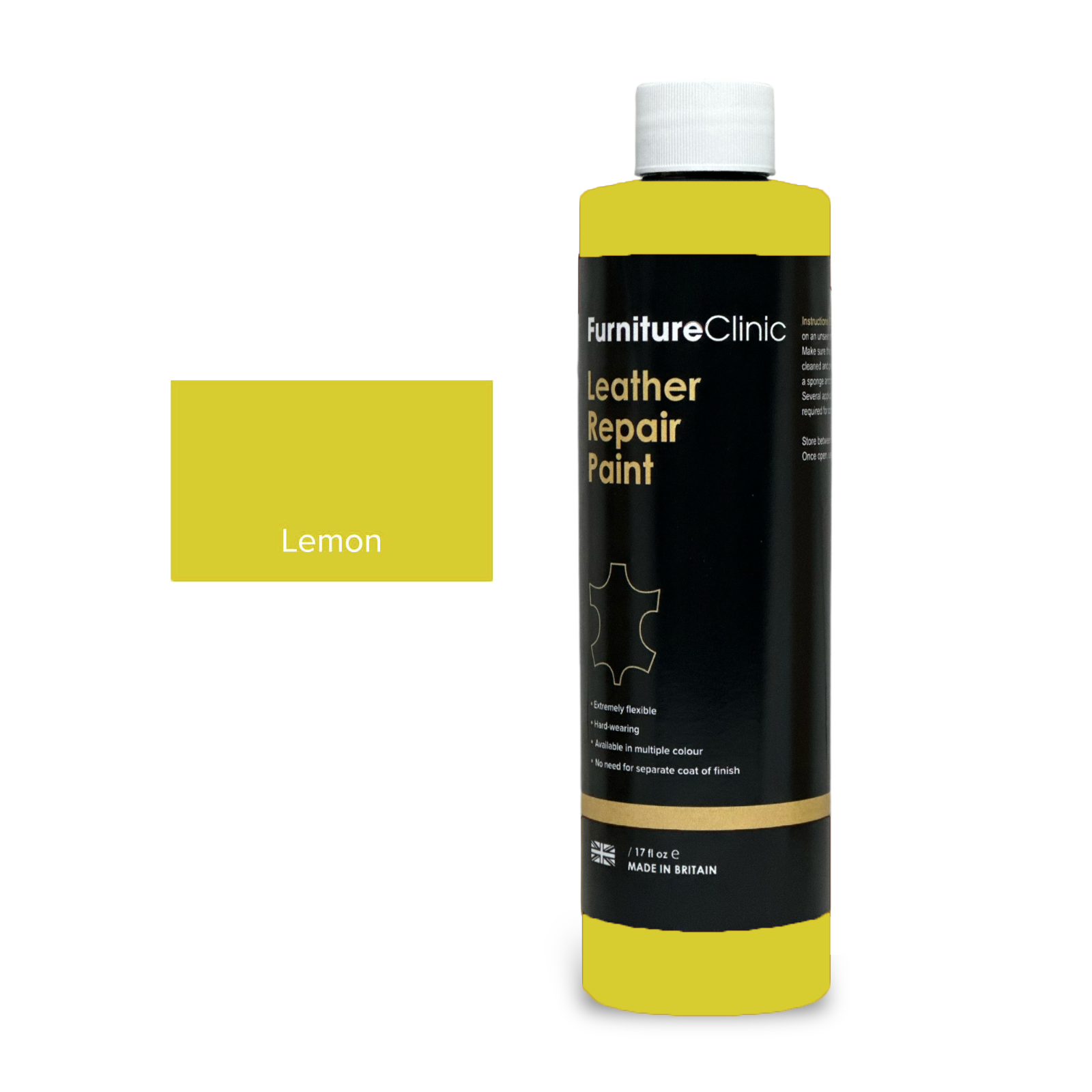 Краска для кожи Furniture Clinic Leather Repair Paint 250 мл Лимонный (21782429) - фото 11 Краска для кожи Furniture Clinic Leather Repair Paint 250 мл Лимонный (21782429) - фото 11