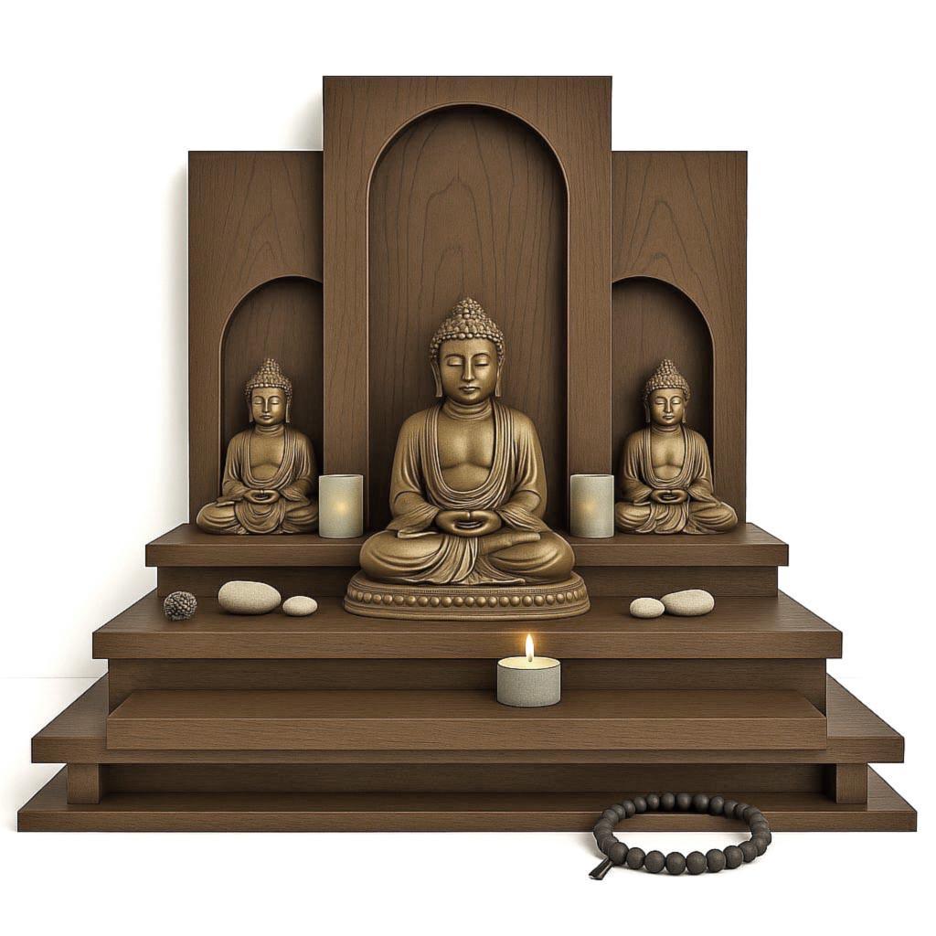 Алтарь для медитации из дерева Баваника Сепия (ЛАТ-004308)