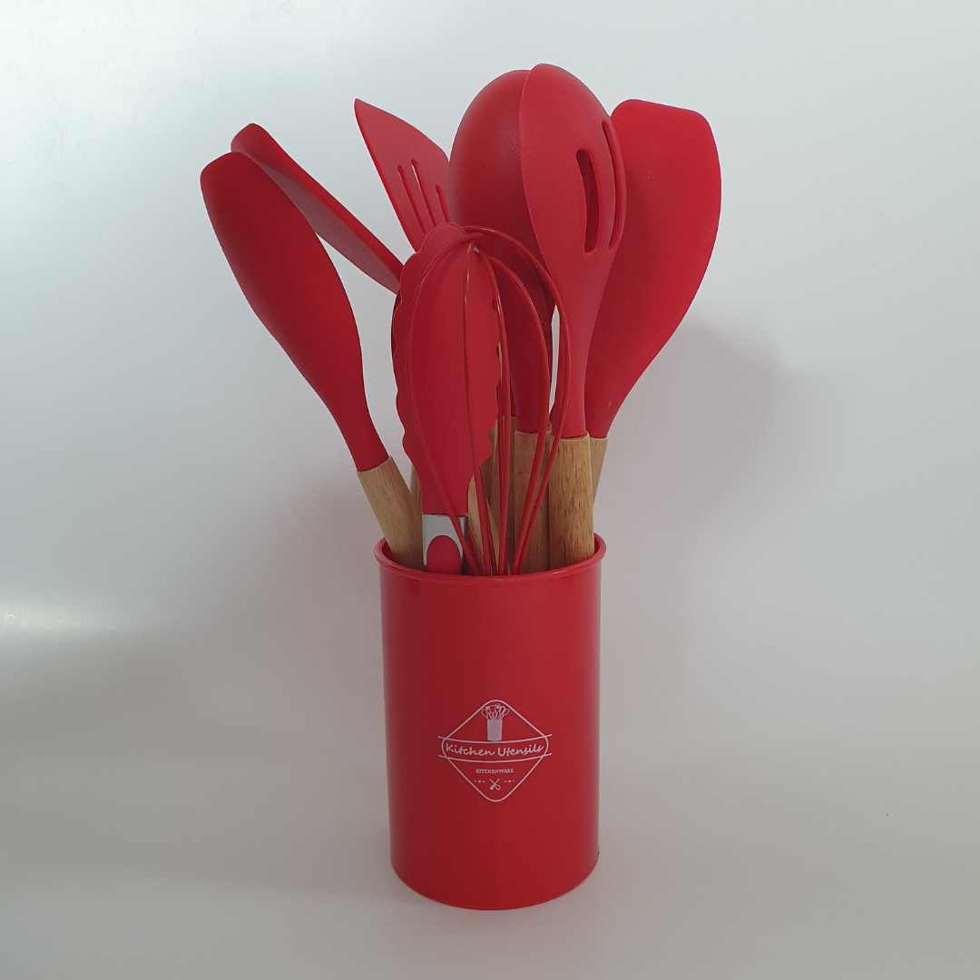 Набор кухонных принадлежностей Kitchen Set 12 предметов (S21-T34-Red) Набор кухонных принадлежностей Kitchen Set 12 предметов (S21-T34-Red)
