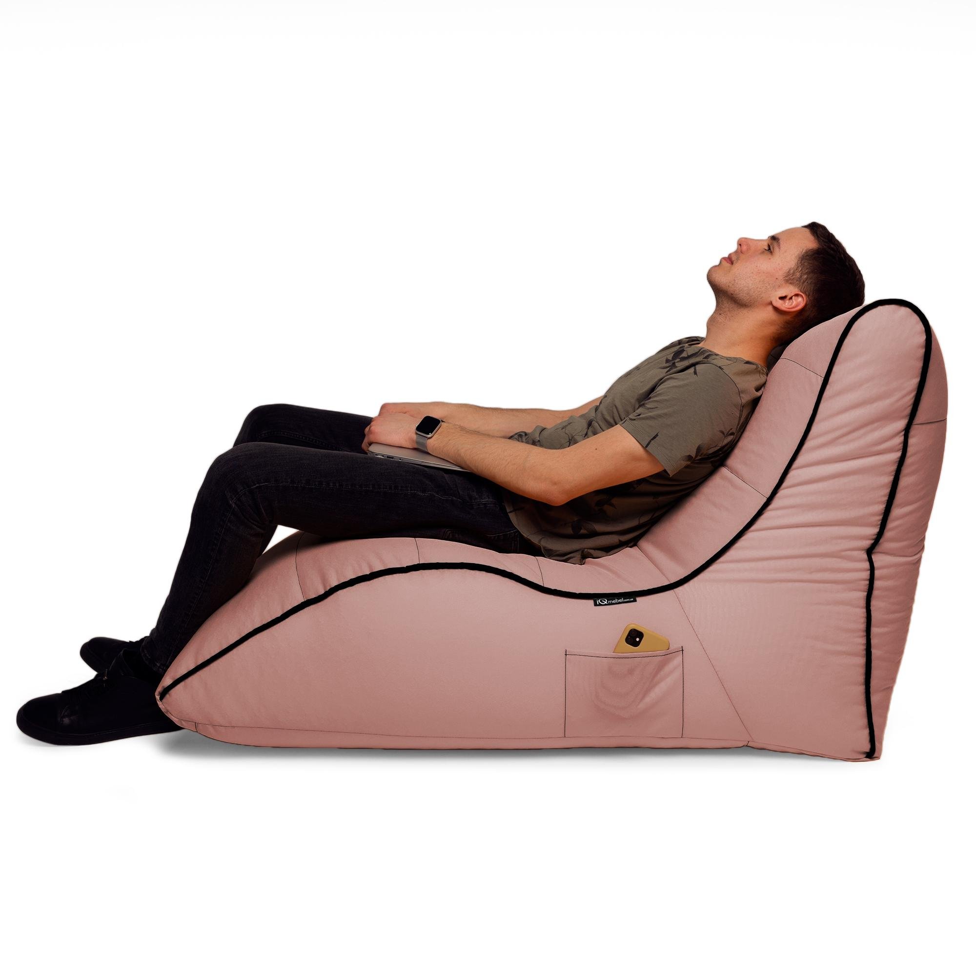 Крісло-мішок iQmebel Лежак 80х125 см оксфорд Кава з молоком - фото 7