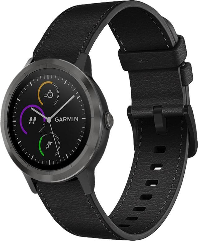 Ремешок кожаный Elfur для Garmin Vivoactive 3 Black (35744-2B) Ремешок кожаный Elfur для Garmin Vivoactive 3 Black (35744-2B)