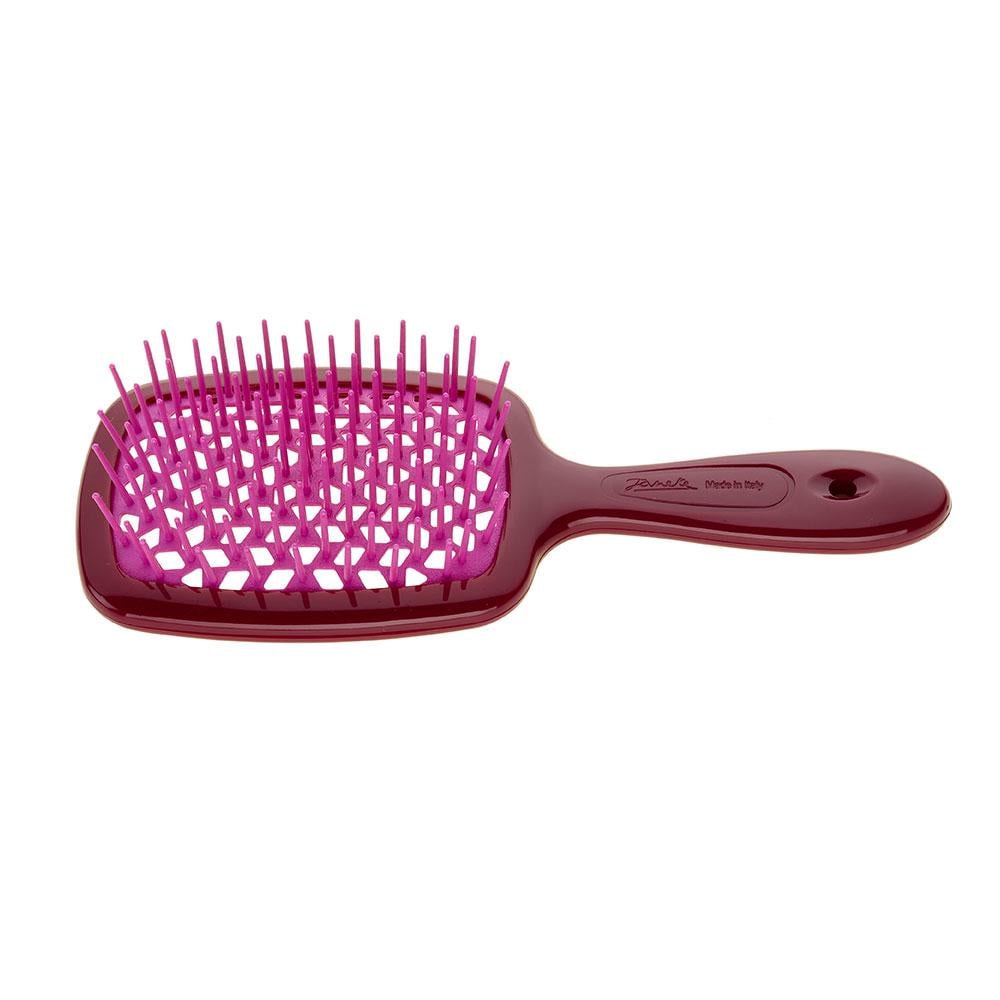 Щетка для волос JANEKE Superbrush Бургундия с розовым