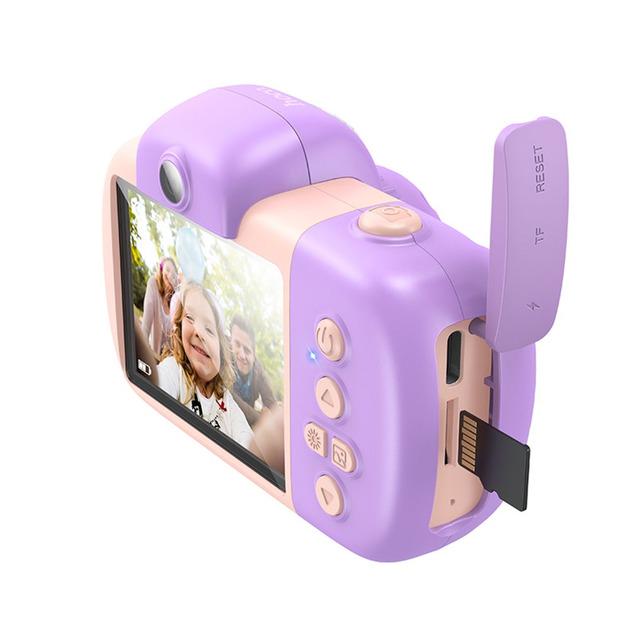 Детский фотоаппарат с двумя объективами и поддержкой карты памяти HOCO DV201 Розовый - фото 3 Детский фотоаппарат с двумя объективами и поддержкой карты памяти HOCO DV201 Розовый - фото 3