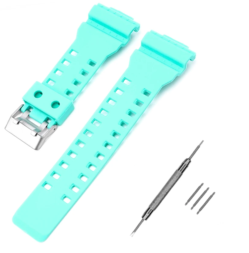 Ремінець для Casio G-Shock GA-100/110 Light Green SI (3923)