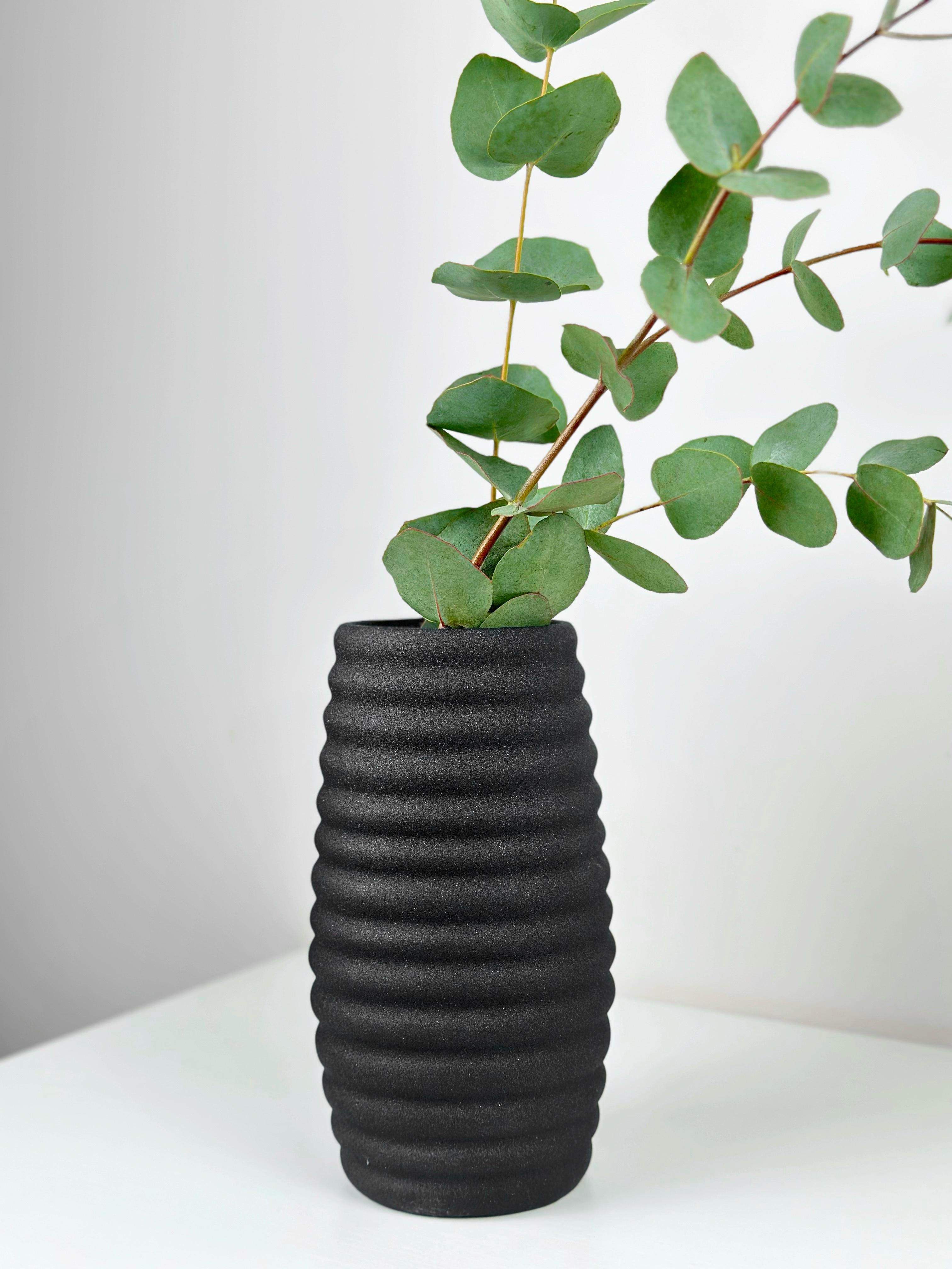 Ваза для квітів та декору глиняна керамічна Вулик 20 см Чорний (4001-6) - фото 5