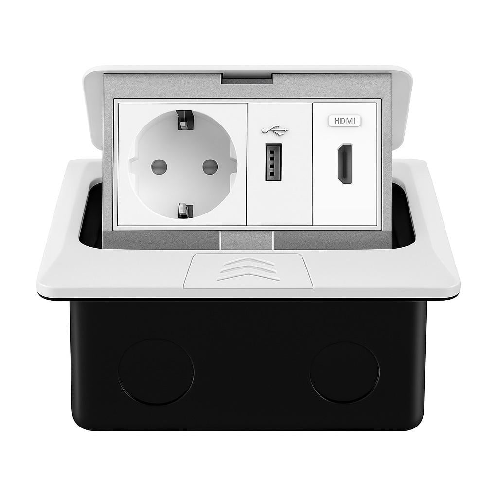 Розетка напольная LIVOLO с USB/HDMI встроенная IP44 алюминий Белый (VL-SHS016-TC.HD.UA-WP-W) Розетка напольная LIVOLO с USB/HDMI встроенная IP44 алюминий Белый (VL-SHS016-TC.HD.UA-WP-W)