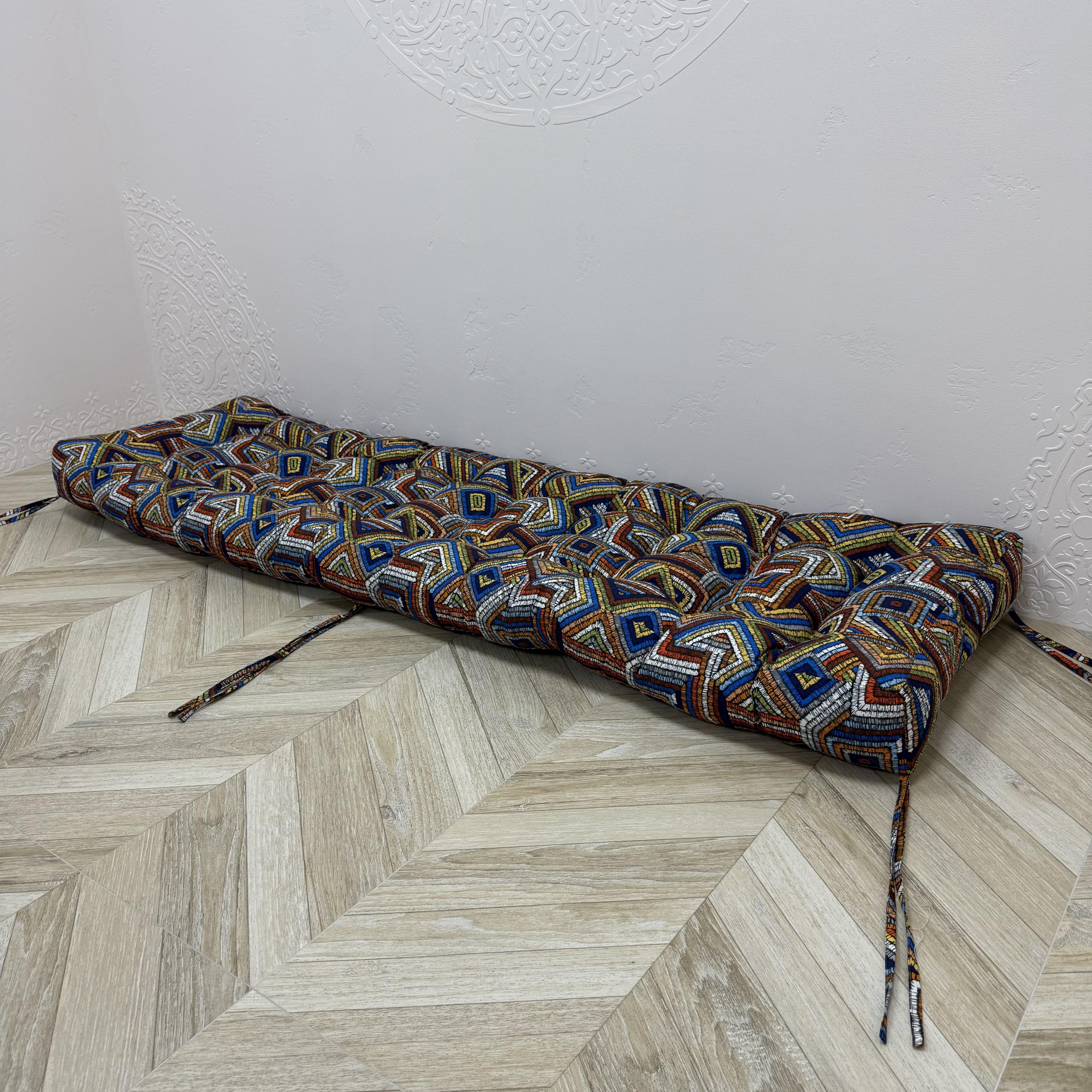 Подушка Comfort Home Labirint maxi на подоконник/каркасы/поддоны/садовая мебель панама 100х50х13 см