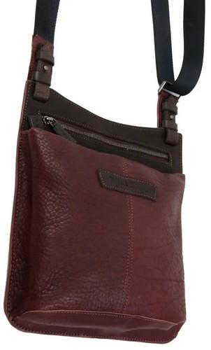 Сумка кожаная мужская Mykhail Ikhtyar Бордовый (super588_45041 bordo Brown-1)