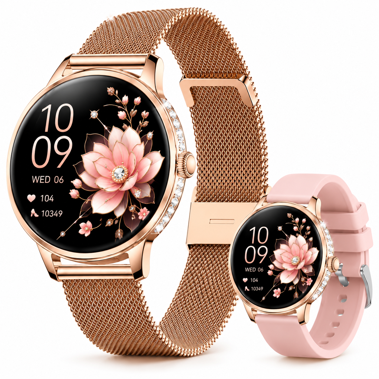 Смарт-годинник жіночий HK38 Diamond Slim AMOLED ультратонкий корпус 8 мм Bluetooth-дзвінки 100+ спортивних режимів