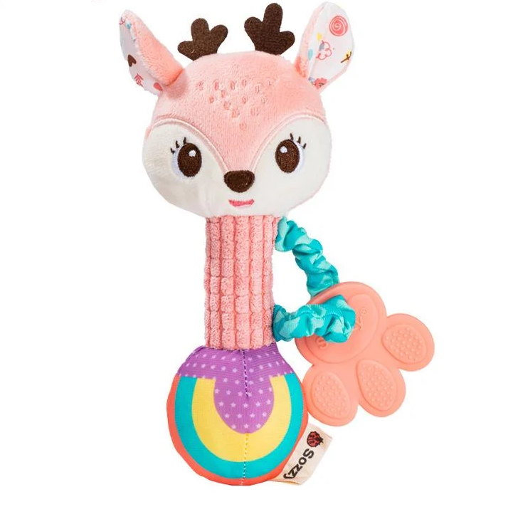 Брязкальце Sozzy для дітей від 0 до 1 року ручка-паличка з прорізувачем для зубів