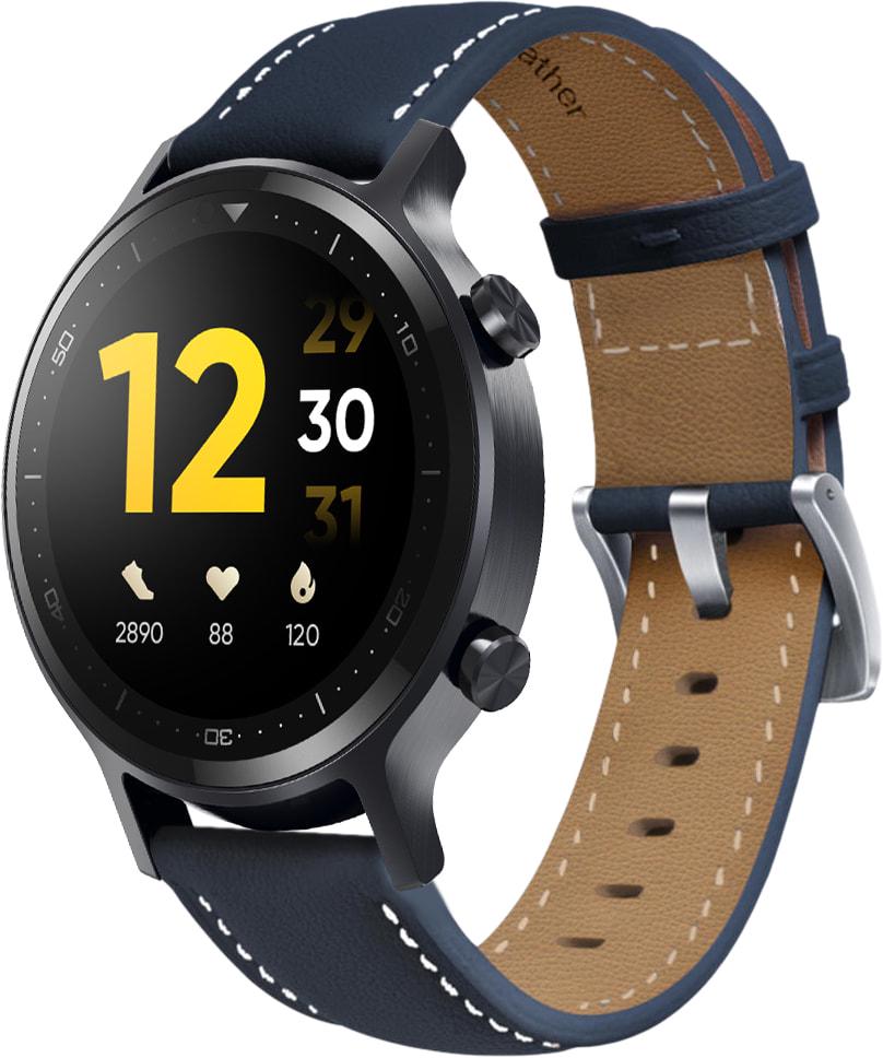 Ремешок кожаный Folsa для Realme Watch S Dark Blue (31564-5D)