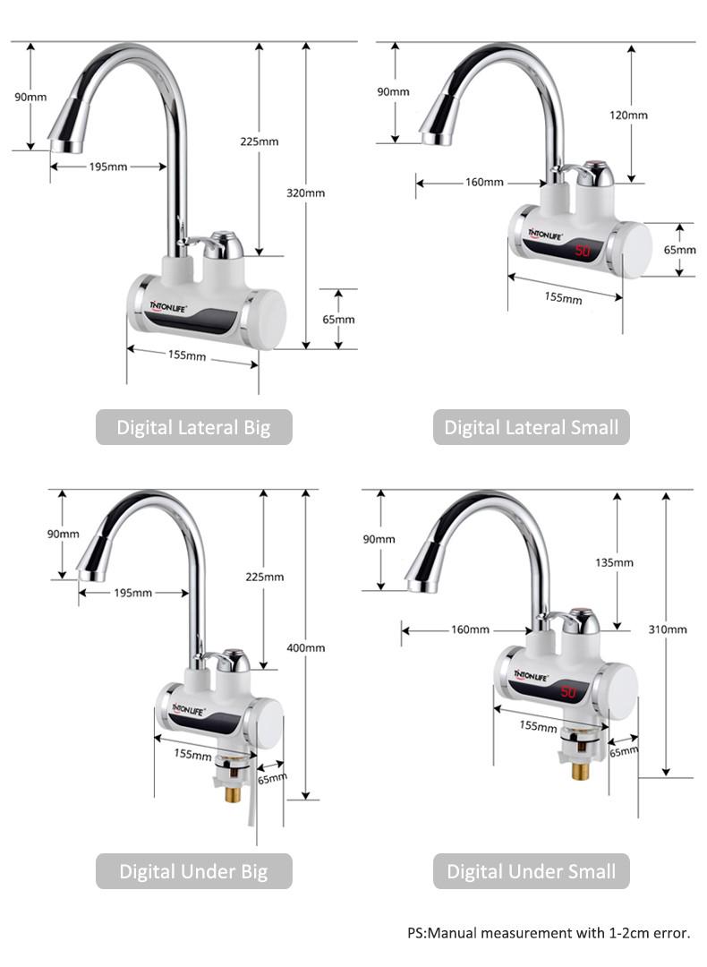 Кран водонагрівач із LCD екраном Instant Electric Heating Water FT003 з нижнім підключенням - фото 5