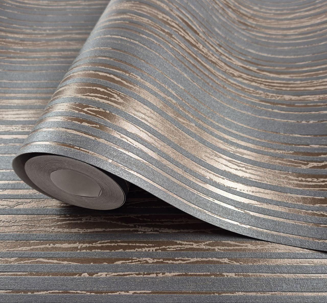 Обои виниловые на флизелине Marburg 55722 для спальни/гостиной/кабинета 0,53x10,05 м Коричнево-золотой (2785922031)