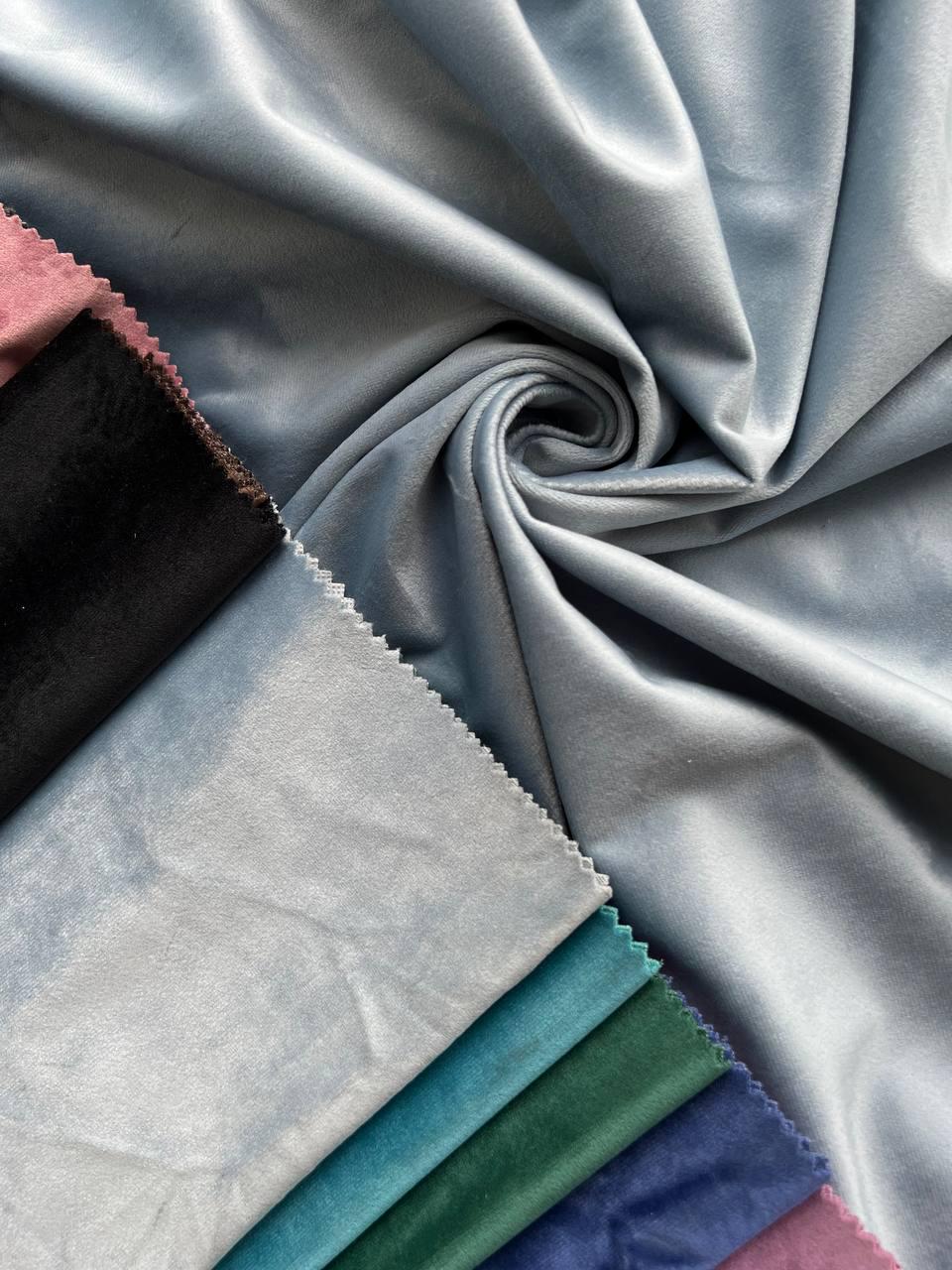 Штора велюрова на тасьмі 6 см 300x280 см Блакитний (SB-01-21-Т43) - фото 3