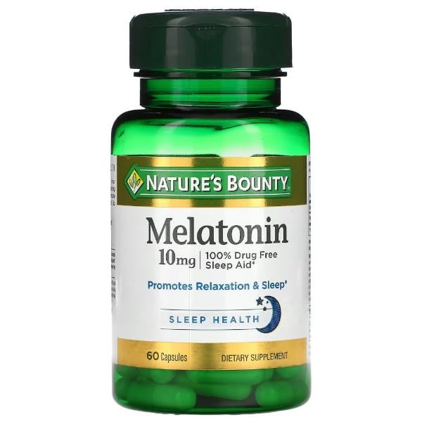 Мелатонин для сна Nature's Bounty Melatonin 10 мг 60 капс. (000021686) Мелатонин для сна Nature's Bounty Melatonin 10 мг 60 капс. (000021686)
