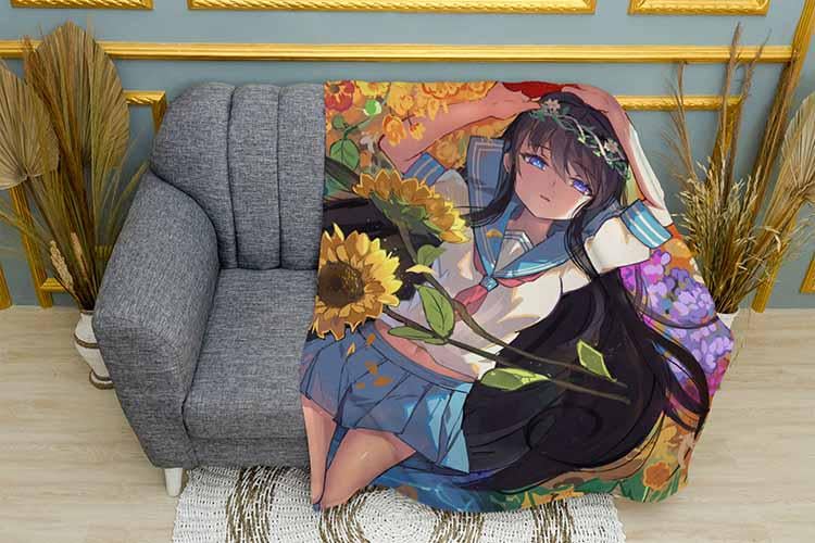 Плед Girl Field of flowers Аnime плюш двухслойный 135х150 см (113045-2) Плед Girl Field of flowers Аnime плюш двухслойный 135х150 см (113045-2)