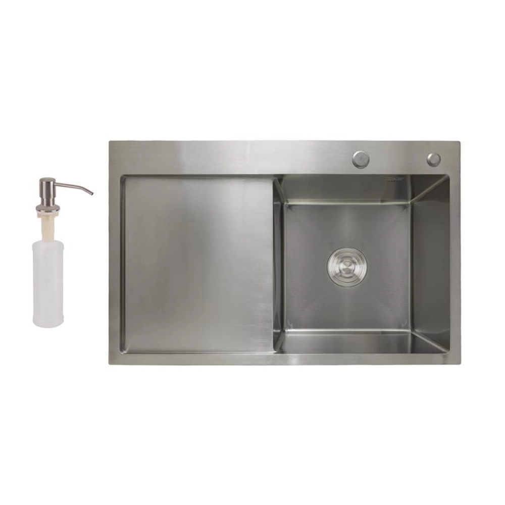 Мийка для кухні інтегрована Lidz Handmade H7849L Brushed крило зліва 3,0/1,0 мм Steel (LDH7849BRUL45592) Мийка для кухні інтегрована Lidz Handmade H7849L Brushed крило зліва 3,0/1,0 мм Steel (LDH7849BRUL45592)