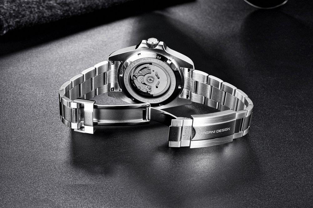 Годинник механічний Pagani Design PD-1651 водонепроникний з автопідзаводом Silver/Black (22818248) - фото 3