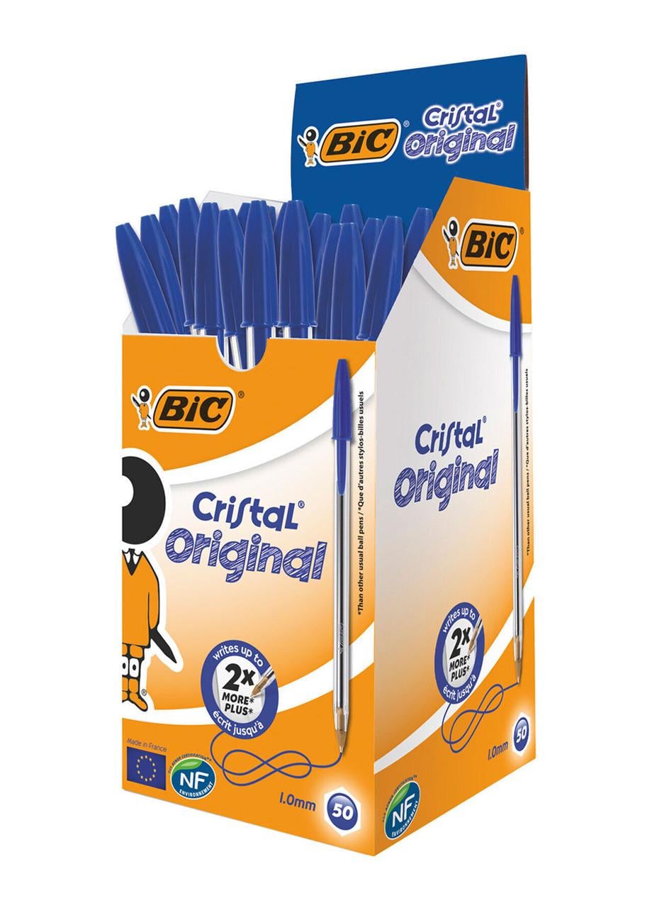 Письмова ручка BIC Cristal 50 шт. Синій (2838722306)