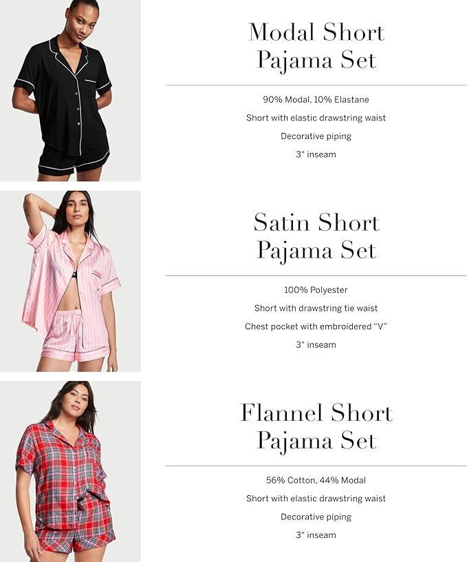 Пижама женская Victoria's Secret Flannel Short Pajama Set XS Зеленый (2122428089) - фото 4