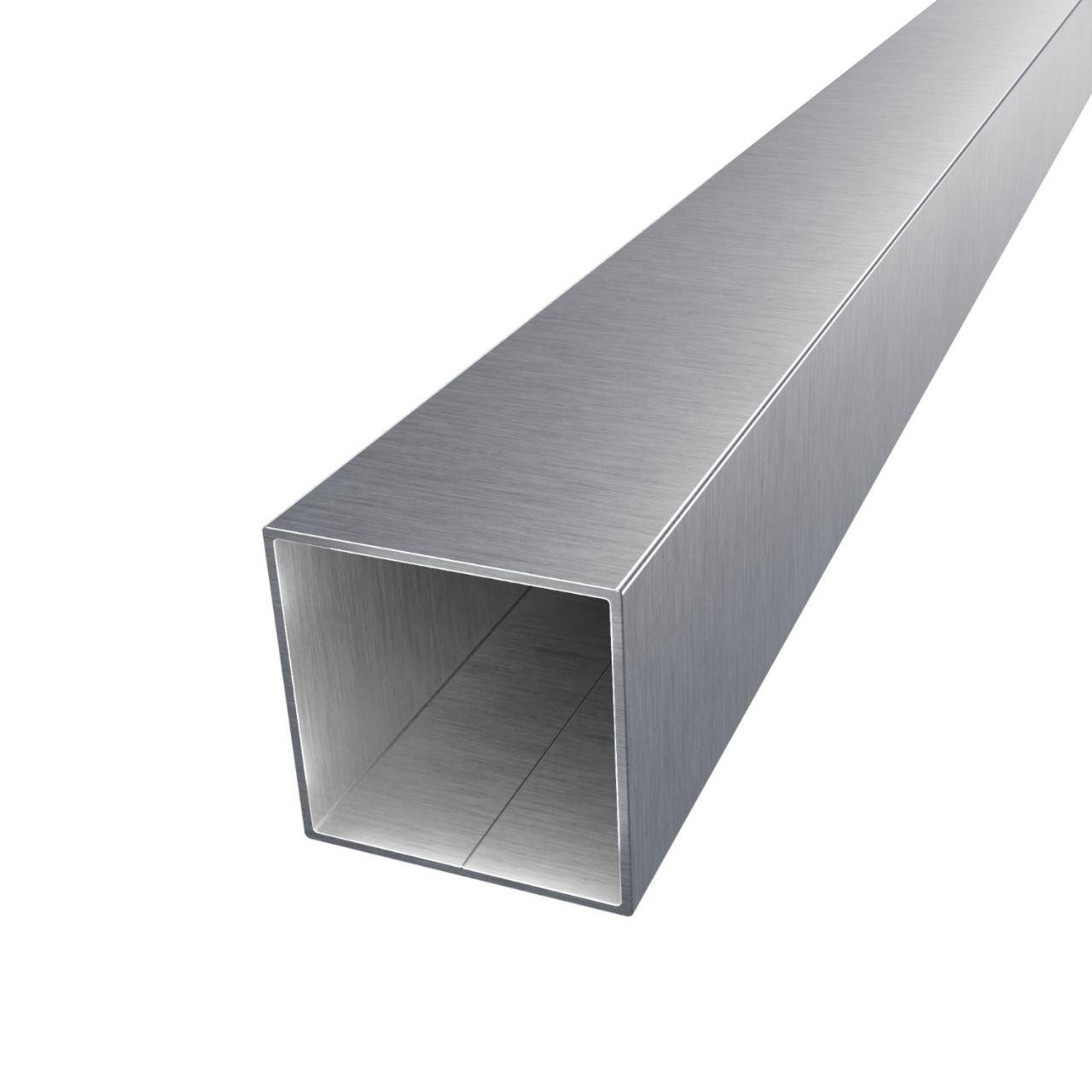 Труба профильная нержавеющая 15х15 толщина 2 мм шлифованная квадратная матовая пищевая AISI 304 1 м (2799147088/К1994)