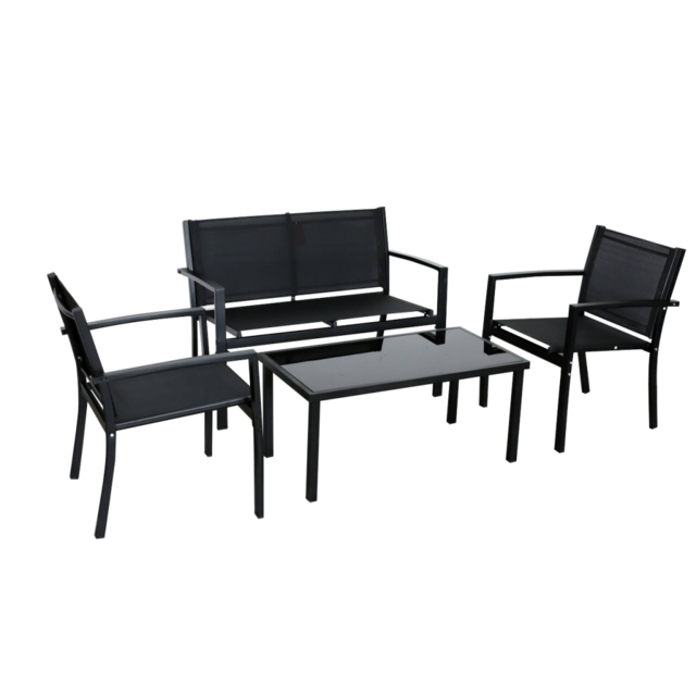Комплект садовой мебели Bonro B-5062 на 4 персоны Черный