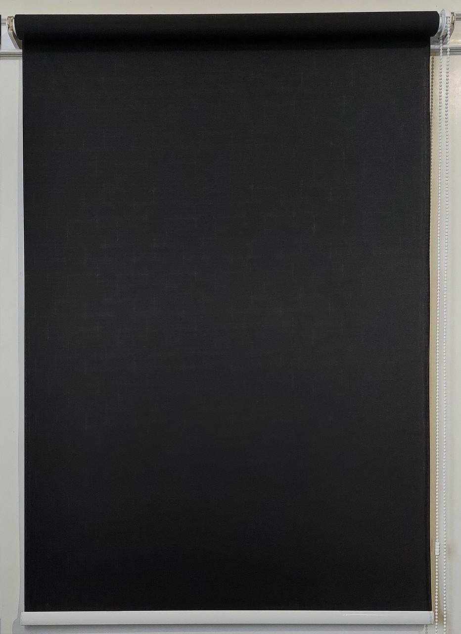 Рулонная штора Miranda Лен 85х200 см Черный (МБ-2136-93)
