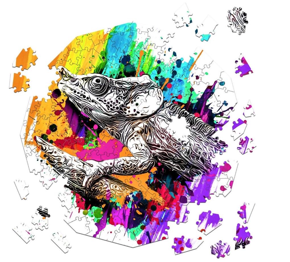 Пазл деревянный фигурный TheGravix Графити Животные Хамелеон 146 деталей