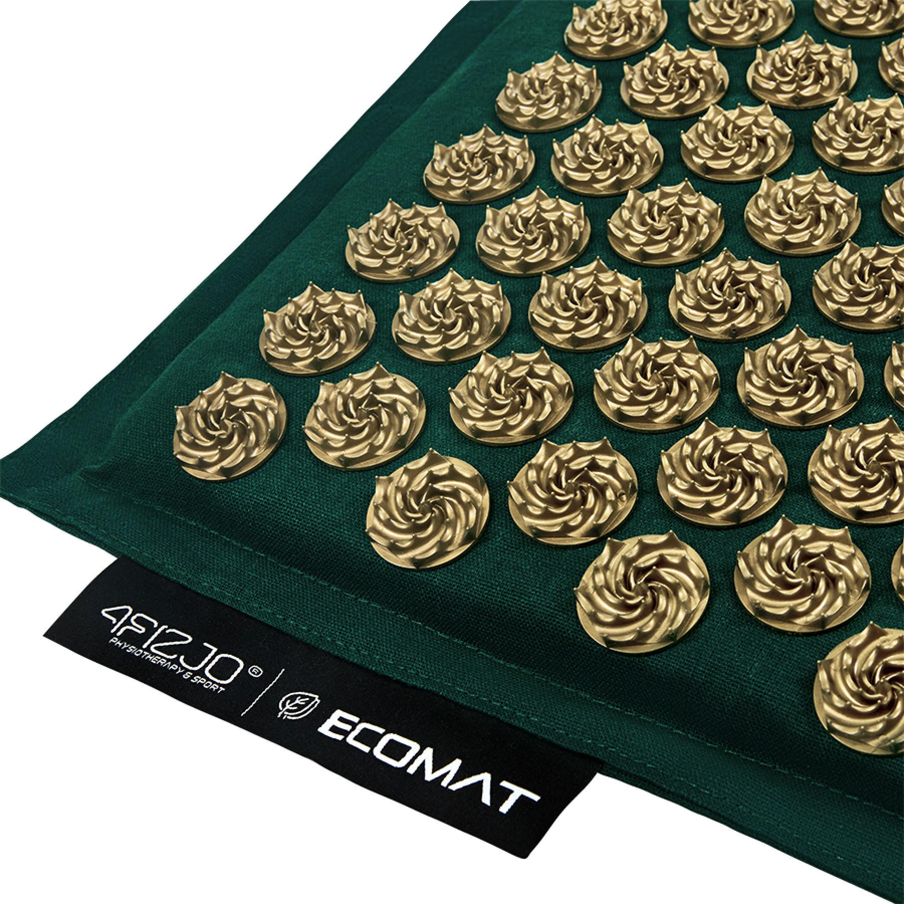 Коврик акупунктурный 4FIZJO Eco Mat Аппликатор Кузнецова с подушкой 68x42 см Navy Green/Gold (25816) - фото 5