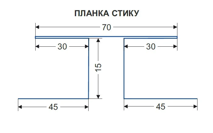 Планка стику для металосайдингу глянець 2 м 0,45 мм RAL6005 (15124121) - фото 2