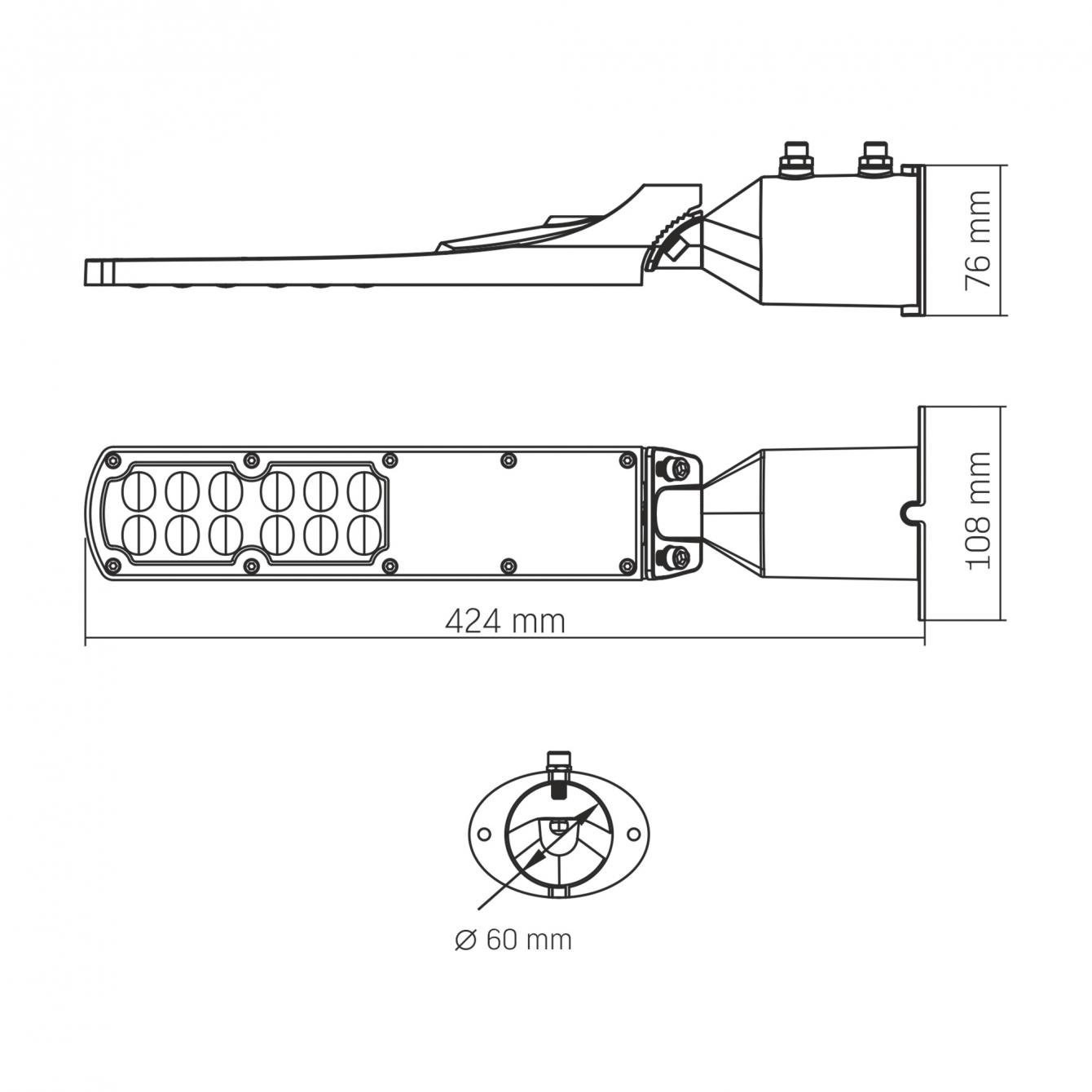 Лхтар вуличний Videx IP65 SLE18 30W 3000 Lm 5000K 220V (VL-SLE18-0305) - фото 7