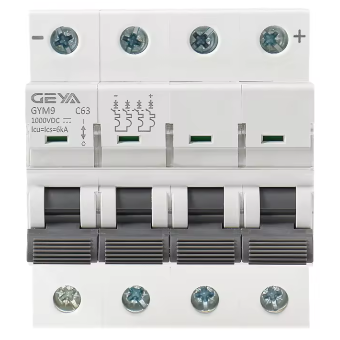 Автоматичний вимикач GYM9-125 C63А 1000VDC 4п (Cu9916063)