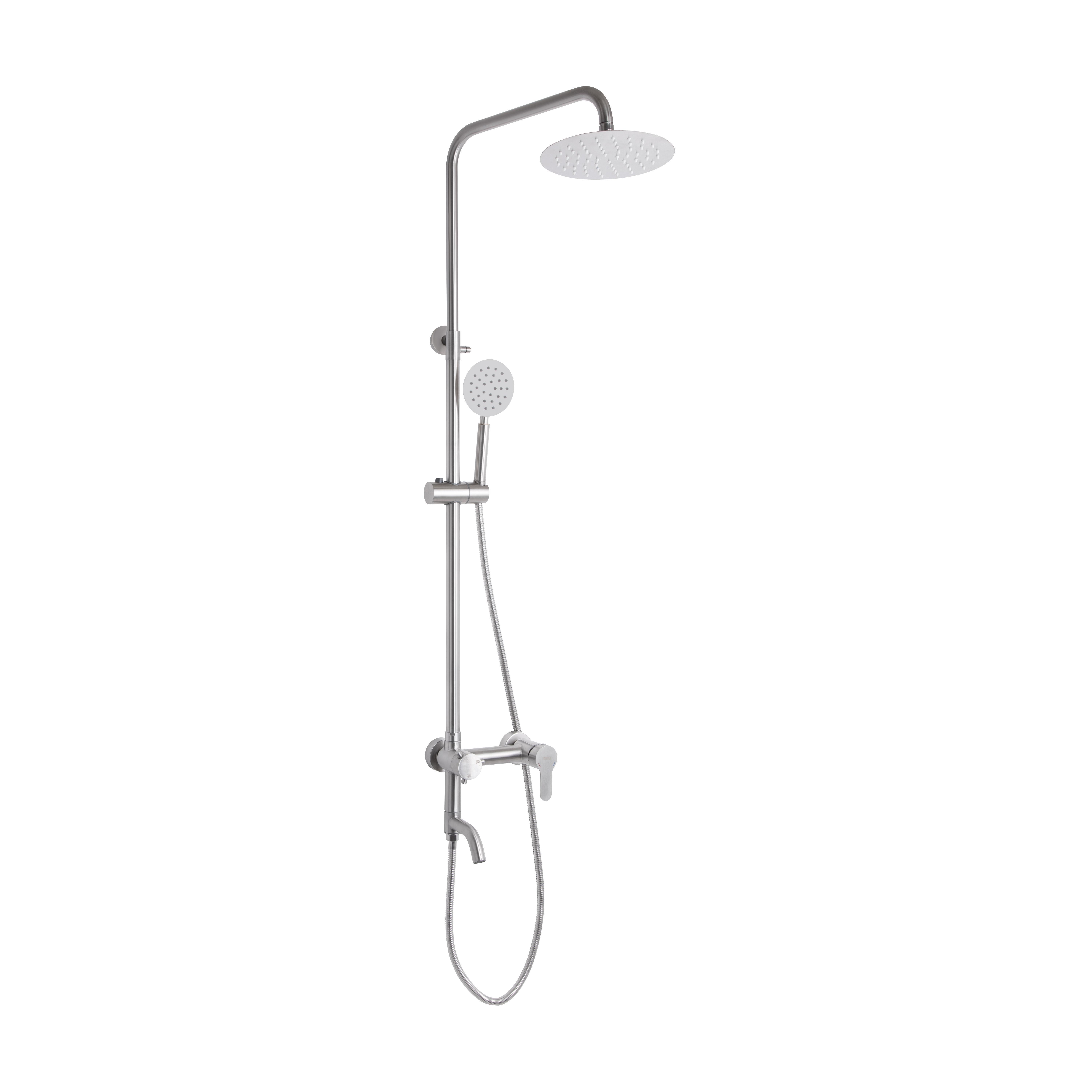 Душевая система Brinex Pure 1030 Nickel BRIPUR1030NKL на 3 потребителя (24141954)