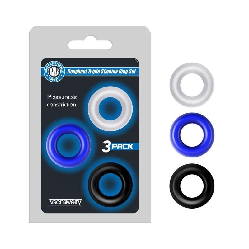 Набор эрекционных колец Doughnut Triple Stamina Ring Set (1000063098)