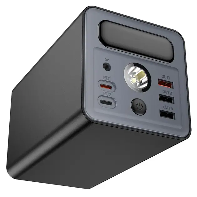 Батарея портативна Powerbank Hoco J138 Distant 22,5W/PD20W/DC12V 60000 mAh Black - фото 2 Батарея портативна Powerbank Hoco J138 Distant 22,5W/PD20W/DC12V 60000 mAh Black - фото 2