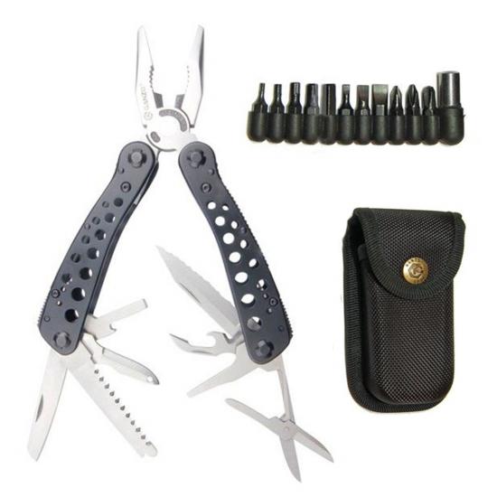 Плоскогубці-мультитул Traveler з насадками 10,5 см алюміній Black (127230)