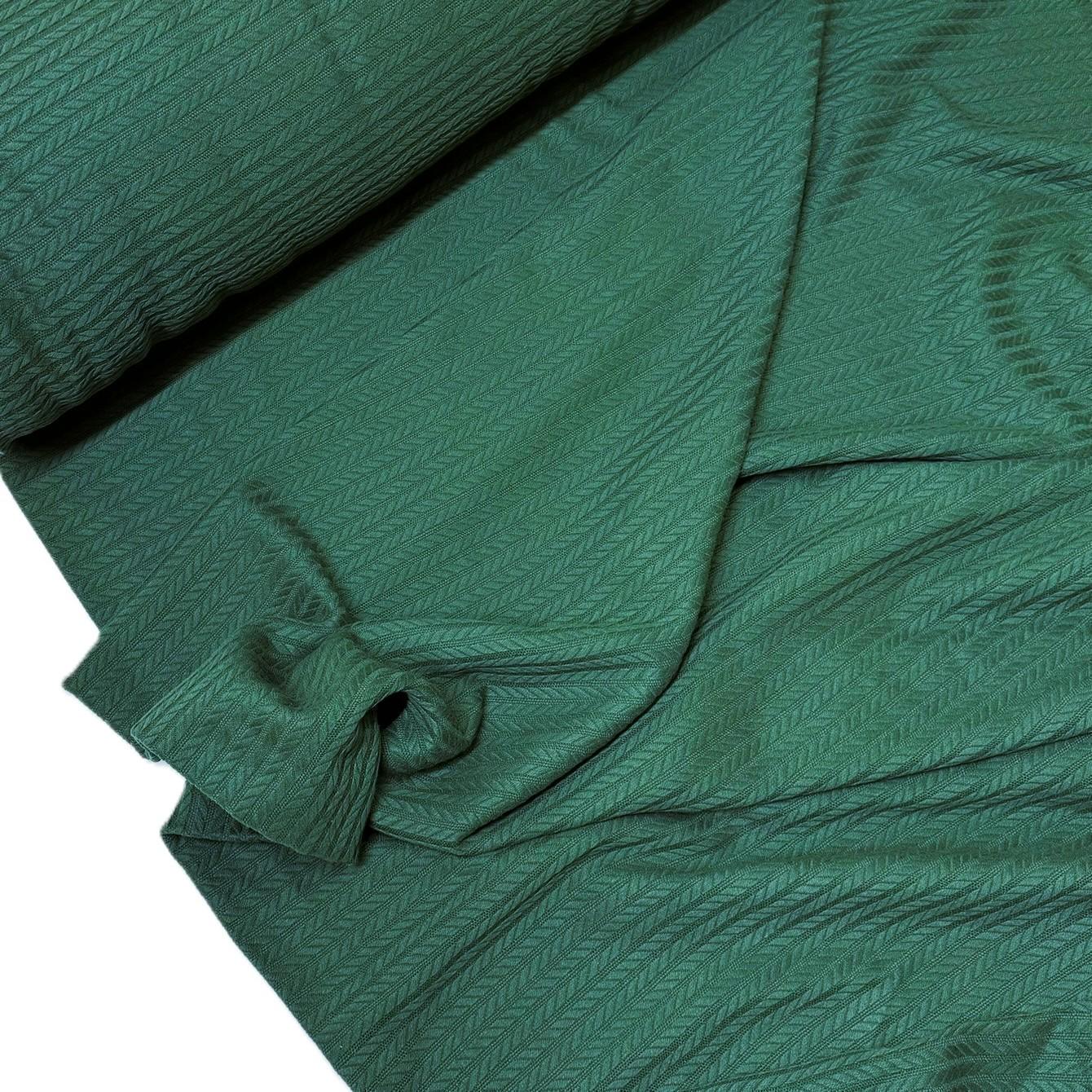 Ткань пике косичка однотонная 240 см 100% хлопок Зеленый (ORG-25-240)