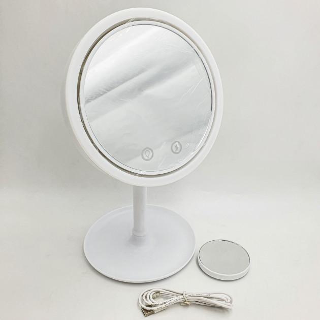 Косметичне дзеркало Cooling Beauty Mirror настільне кругле з LED підсвічуванням - фото 5