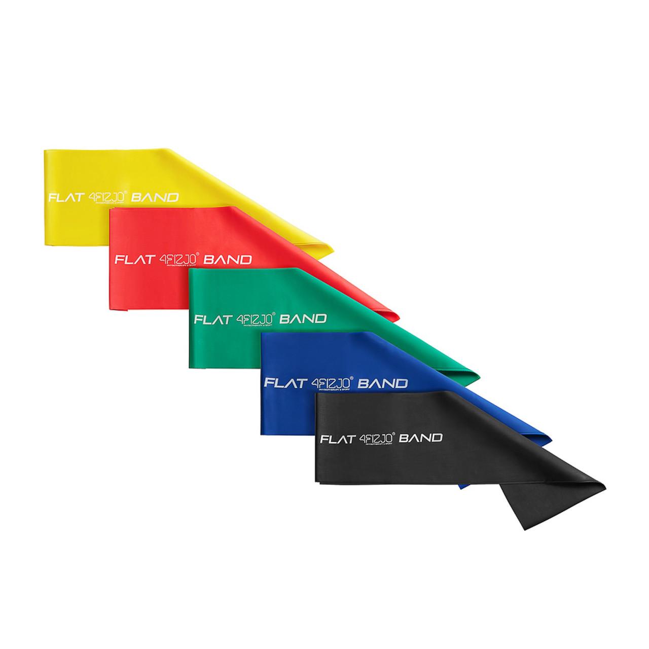 Стрічка-еспандер 4FIZJO 4FJ1127 Flat Band для спорту та реабілітації 5 шт. 200х15 см 1-15 кг Стрічка-еспандер 4FIZJO 4FJ1127 Flat Band для спорту та реабілітації 5 шт. 200х15 см 1-15 кг