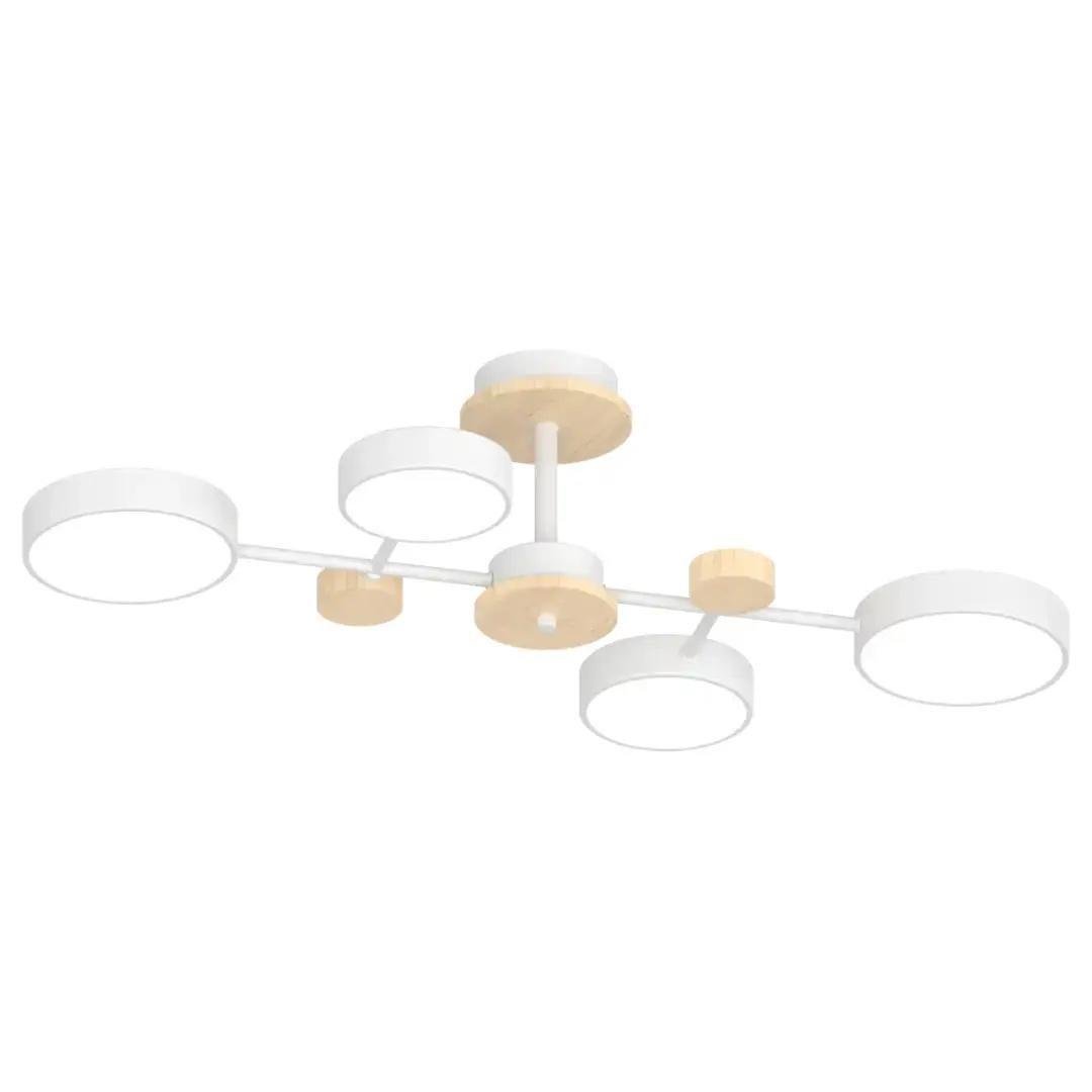LED-люстра стельова Valeso V-XI3328-4 WH+Wood 60W (28689631)