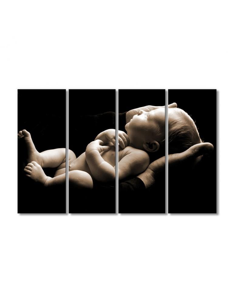 Картина модульная Папа и малыш 4 модуля 120x180 см