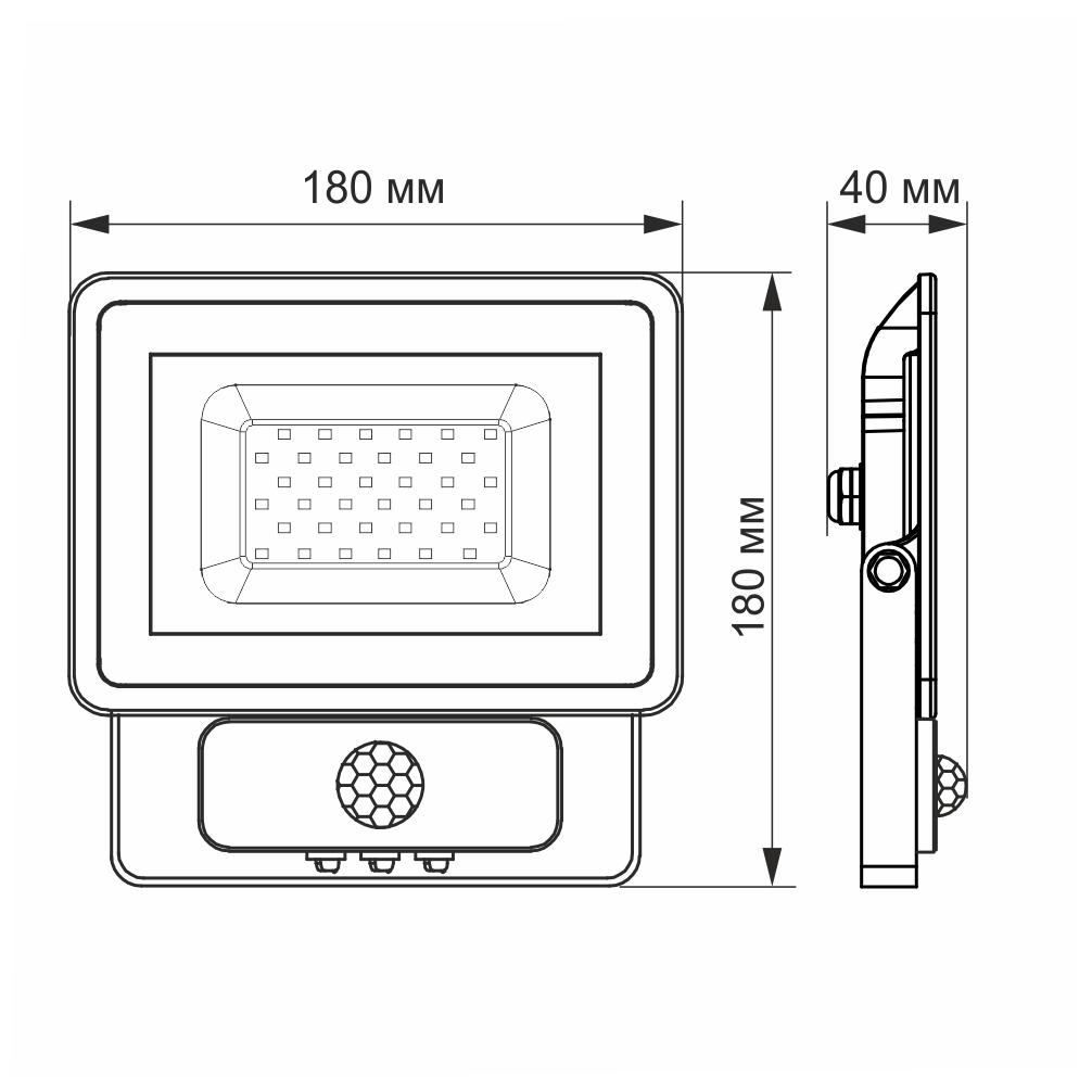 Прожектор светодиодный VIDEX 30W 5000K 220V сенсорный (VL-Fe-305W-S) - фото 3