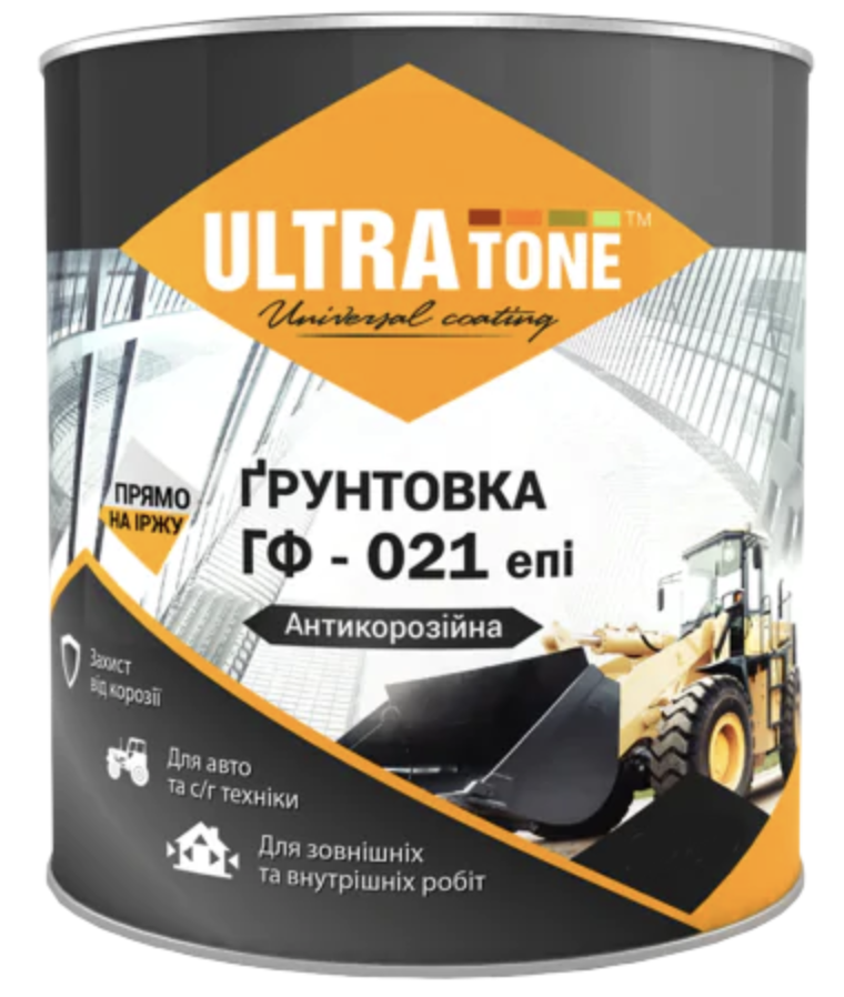 Грунтовочная антикоррозионная ГФ-021 ЭПИ ULTRAtone 25 кг Серый (2468924643)