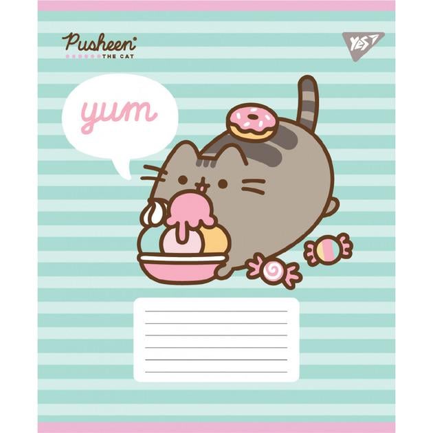 Тетрадь ученическая школьная YES Pusheen Candy А5/18 кл. (767 600) Тетрадь ученическая школьная YES Pusheen Candy А5/18 кл. (767 600)