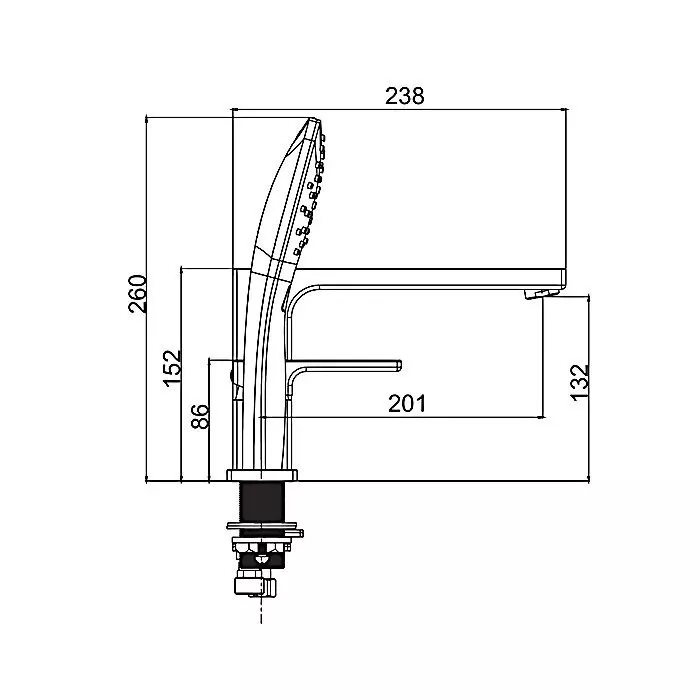 Змішувач для ванни на борт Gappo G1117-8 Білий/Хром (SQ-1041636) - фото 5