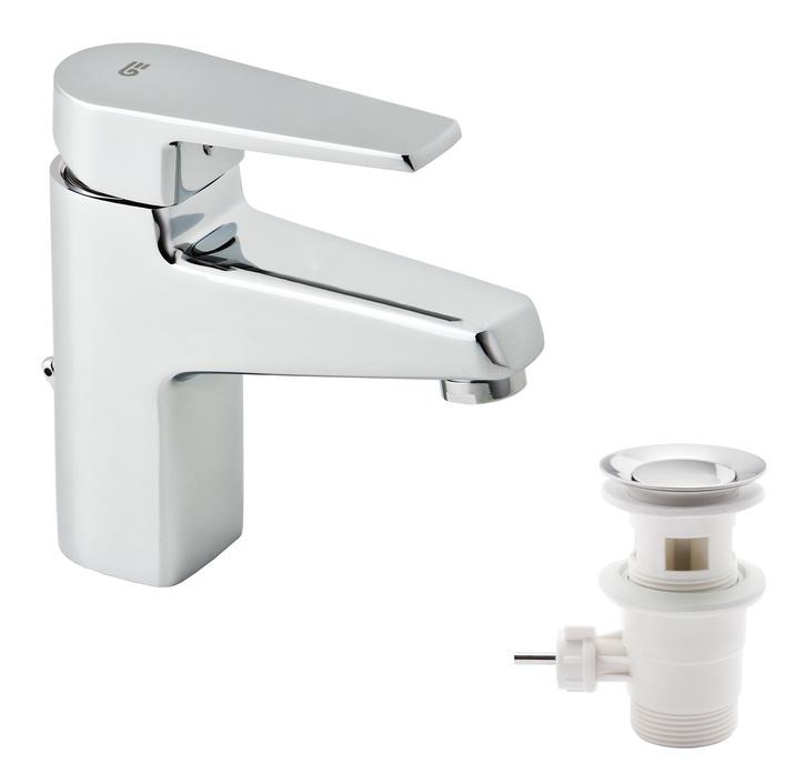 Смеситель для раковины GENEBRE Klip 64130 16 45 67 c донным клапаном (19736)