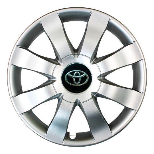Автомобильные колпаки SKS 323 R15 с логотипом Toyota 4 шт. Серебристый