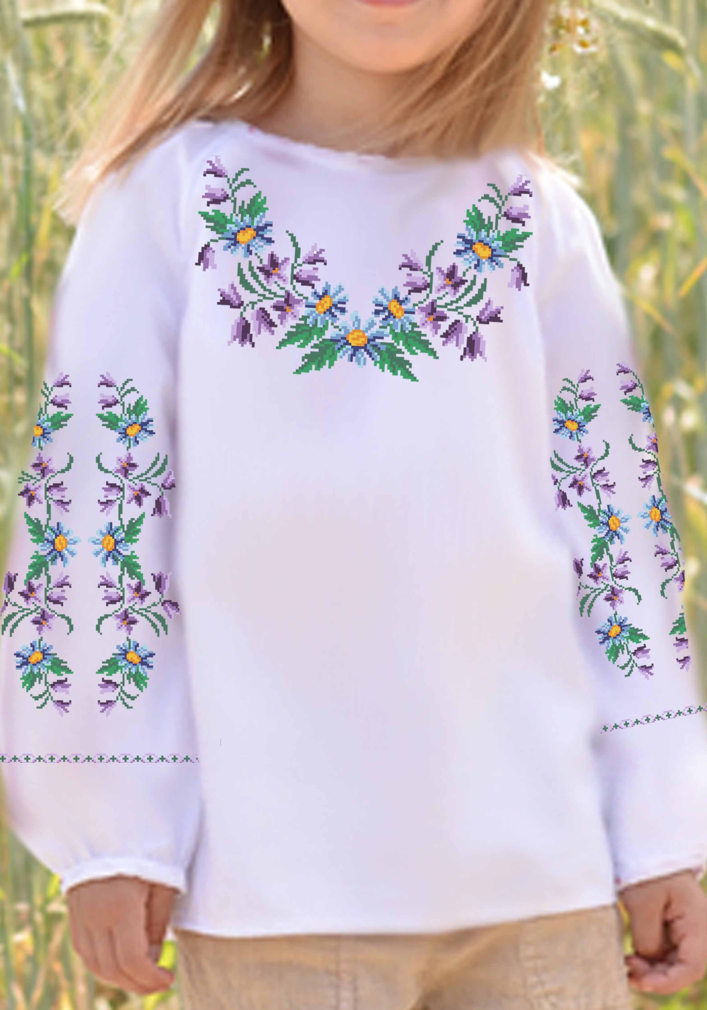 Заготовка для вышивки нитками/бисером для девочки домотканое полотно (СДД-25)